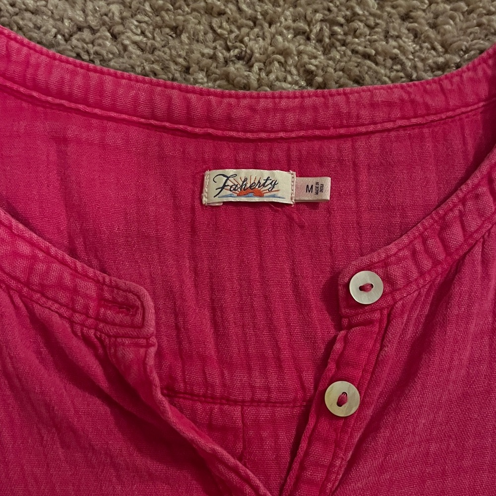 Faherty Dream Cotton gauze Desmond top - Picture 7 of 8